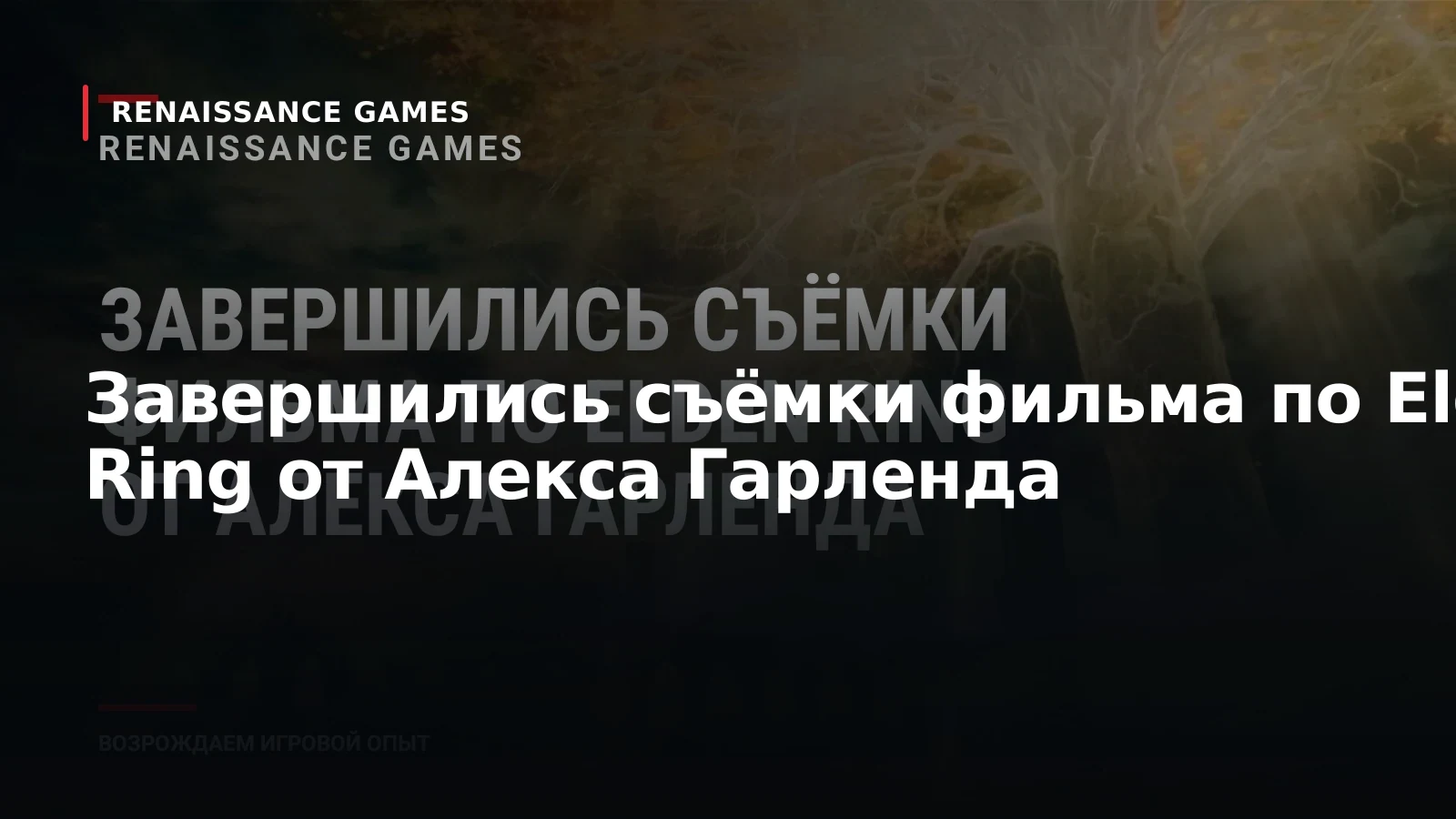 Завершились съёмки фильма по Elden Ring от Алекса Гарленда